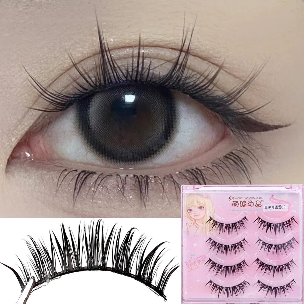 

Korean Manga Lashes Soft Natural Eyelashes Thick False Eyelashes Manga Eye Lashes Daily Dating Makeup Eyelashes Lashes Wispy