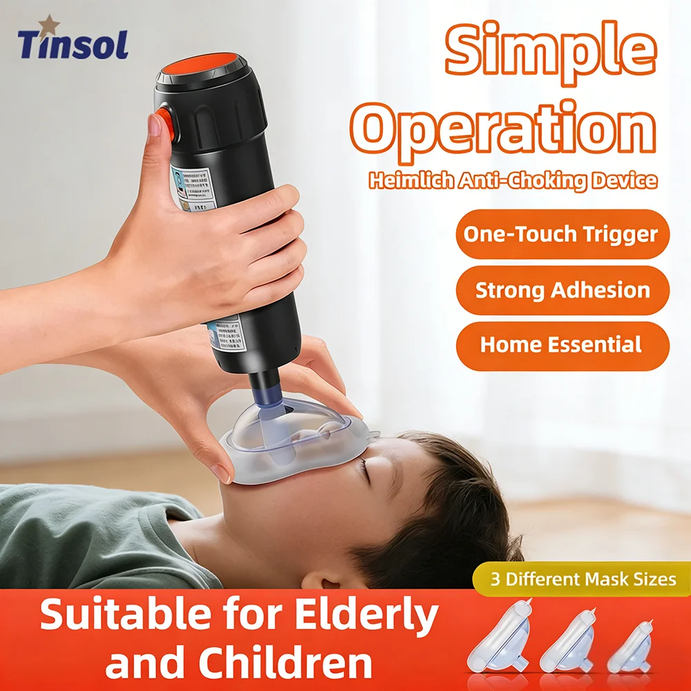 Dispositif anti-étouffement Heimlich portable TINSOL, trousse de premiers soins d'extérieur, masque à pression négative, dispositif anti-étouffement de premiers soins