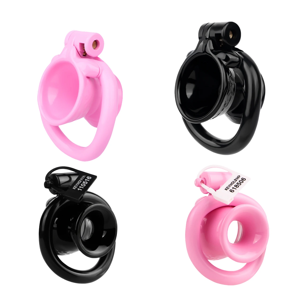 FRRK Inverted Negative ABS Resin Male Chastity Cage Urethral Lock Penis Resistant Cock Ring Sissies Pink Adult Supplies 