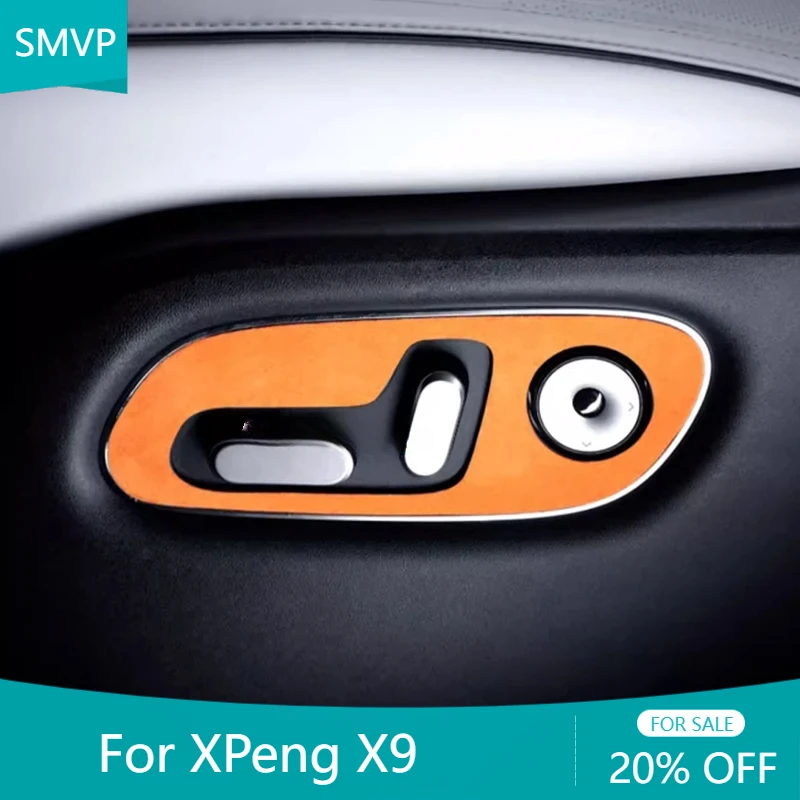 

Car Seat Adjustment Panel Suede Protective Cover Alcantara Interior Accessories For XPeng X9 2024 2025