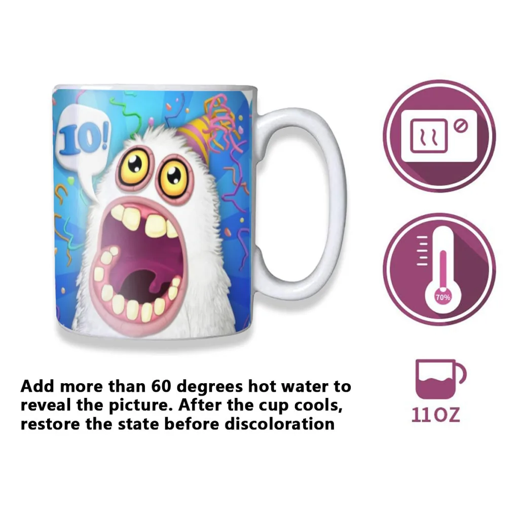 Game My Singing Monsters Free shipping Mug Changing Color Ceramic Coffee Mugs Magic Tea Cup Best Gift