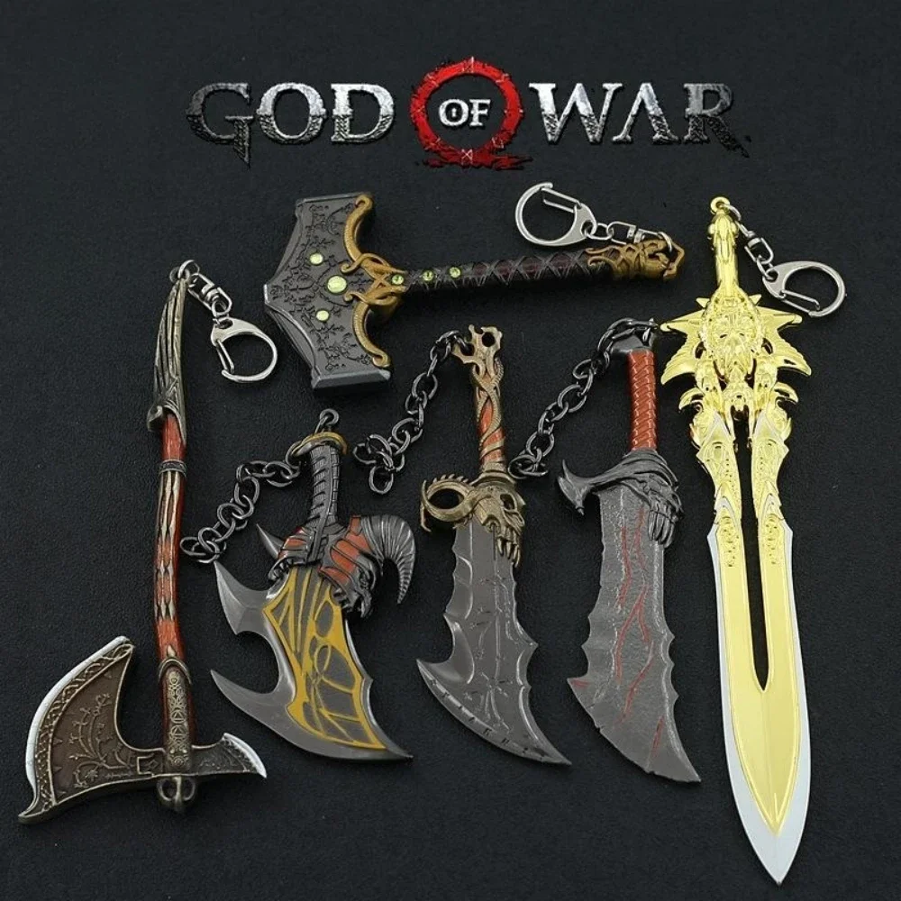 God of War Game Peripheral Alloy Weapons Collection Blade of Chaos Olympus Sword Amos Bow Cosplay Model Crafts Toys Ornaments