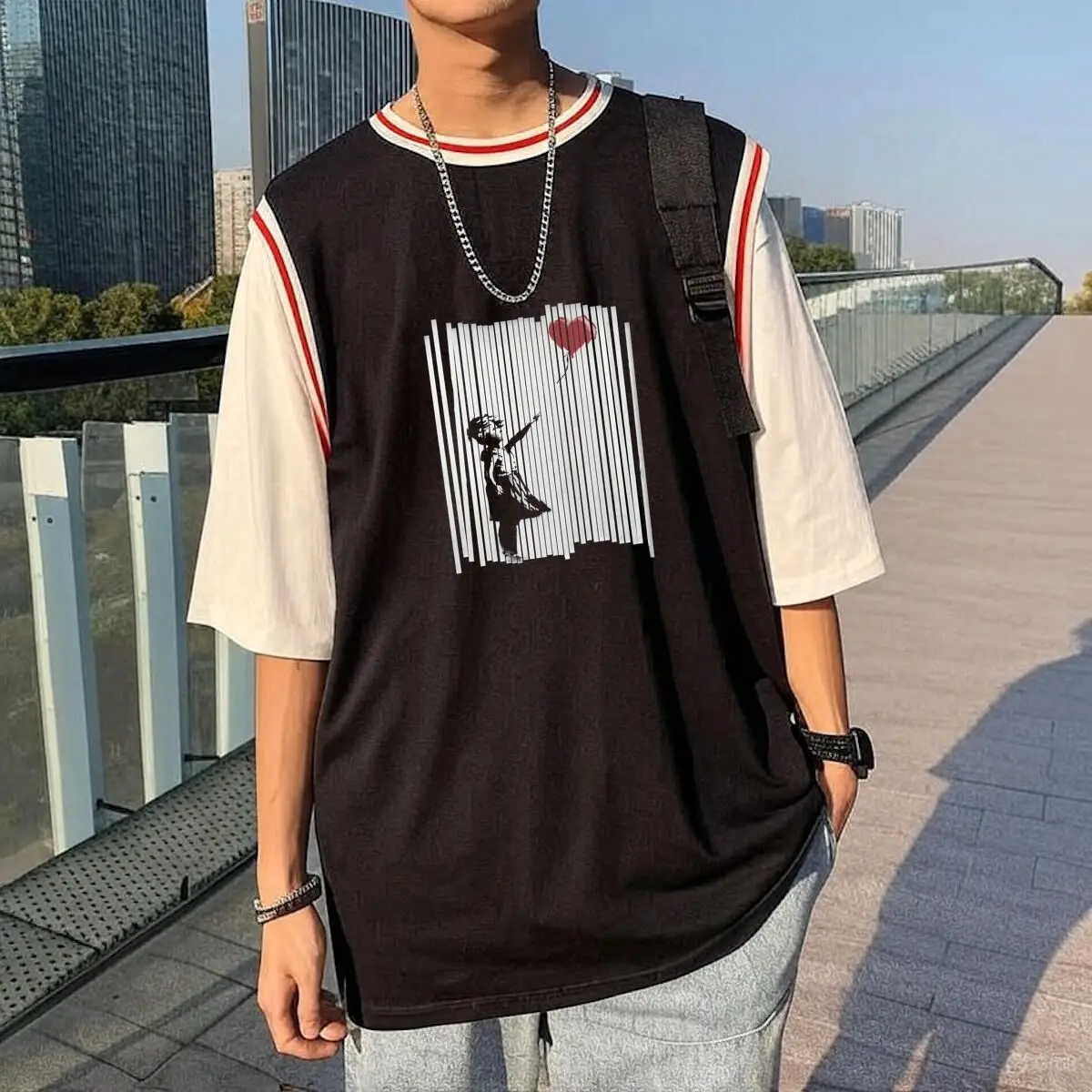 

Комплекты баскетбольного трикотажа Баскетбольная форма Быстросохнущая футболка I Fixed It Shredded Balloon Girl Essential Banksy Граффити Настенное искусство