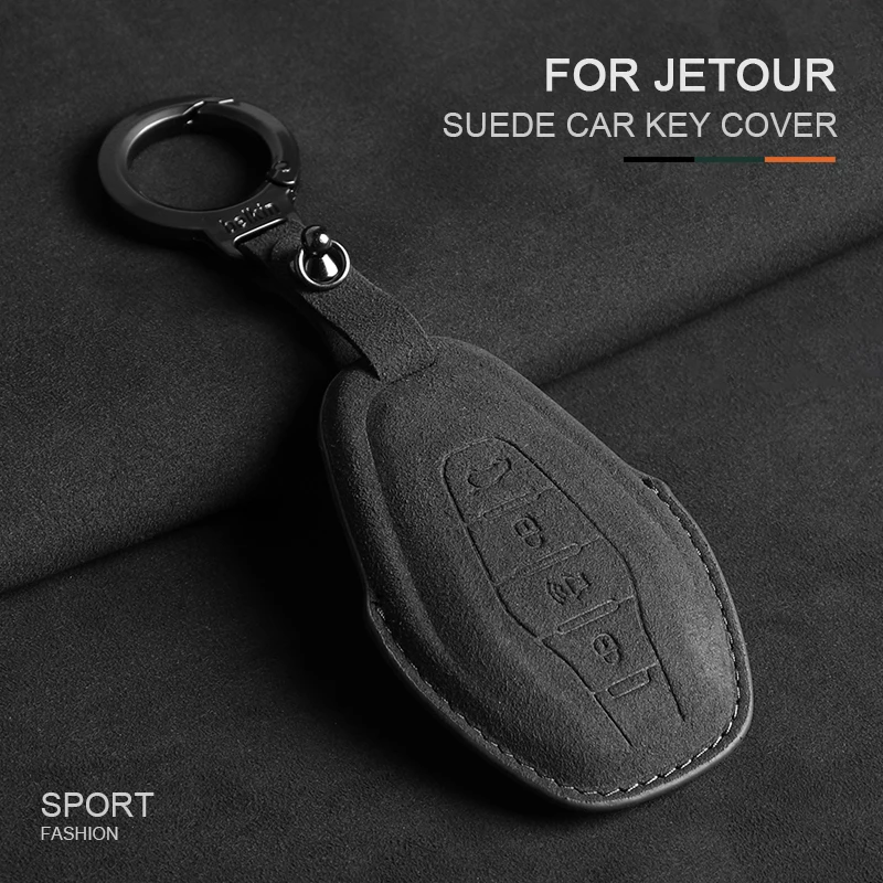 

Car Smart Remote Key Fob Case Cover Protector Shell For Chery JETOUR X70 X70plus X70m X90plus X95pro Suede Keychain Accessories