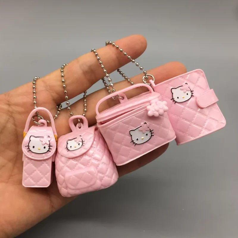 Kt Cat Angel Series Kawaii Cartoon Animation Simulation Phone Bag Mini Makeup Bag Pendant Phone Keychain Blind Box Birthday Gift
