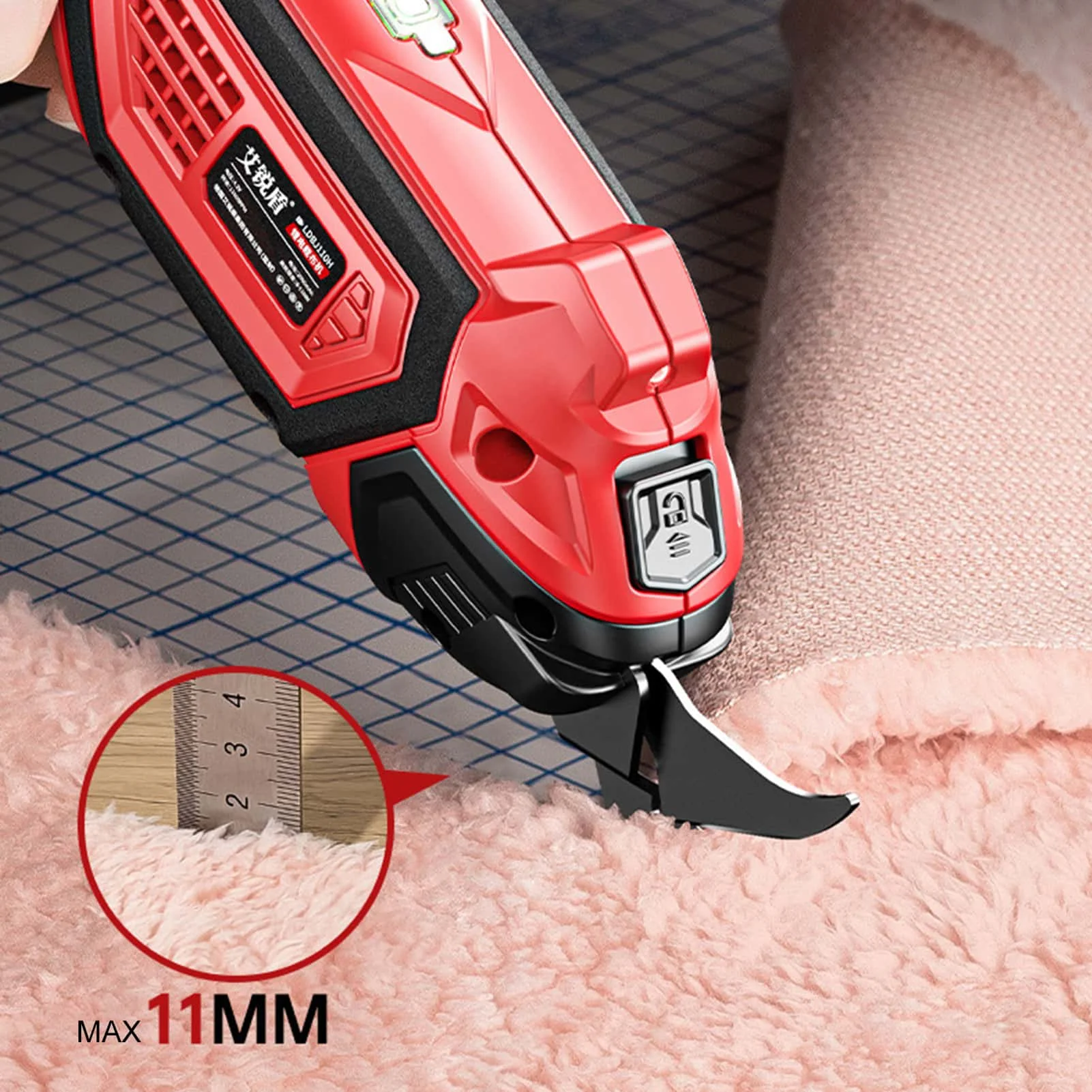 Scissors Electric Scissors for Fabric Leather Carpet PVC and Cardboard Cordless Cutter 4.2V 2000mAh Battery with LED Light