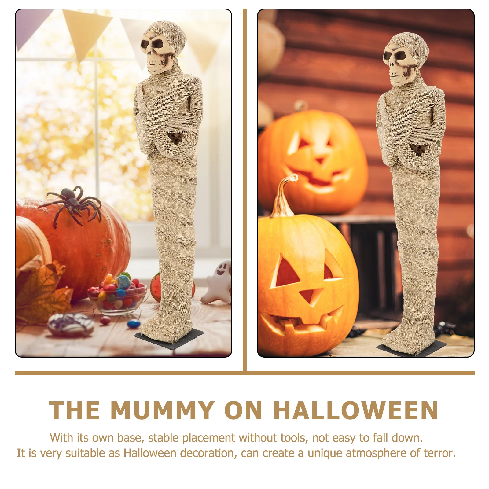 

1Pcs Halloween Mummy Decor Ornament Realistic Scary Haunted Party Decoration Prop Halloween Adornment