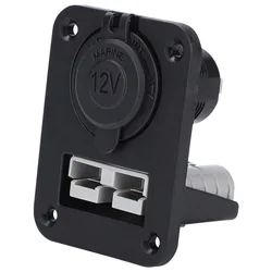 1PCS 50 Amp For Plug Connector Socket Charger Flush Mount Plate For Caravans Camping Trailers Ships Yachts RVs Buses