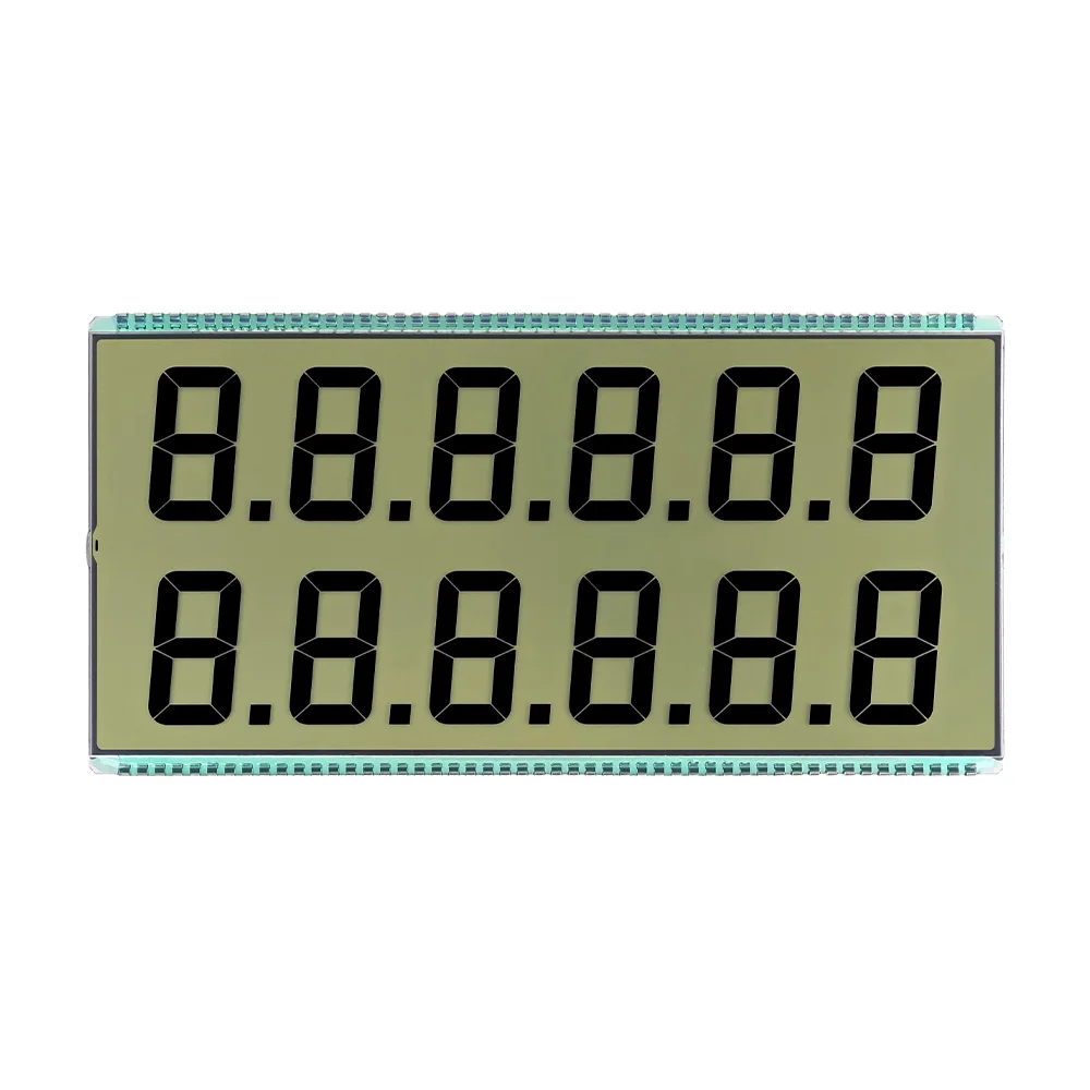 Customized Segment SJXDGN034 Wide Temperature Digital Display LCD Screen HTN Positive Instrument Screen for Fuel Dispenser