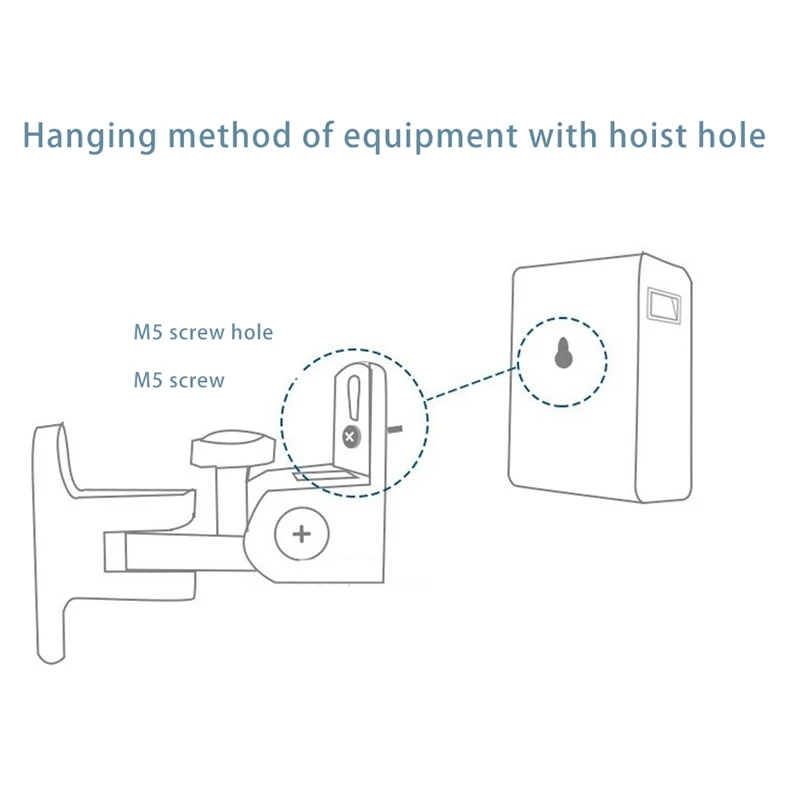 2Pcs DL-SW20 Zinc Alloy Universal Surround Sound Speaker Wall Mount Bracket, Rotary Speaker Hanger, Load 15Kgs 33Lbs