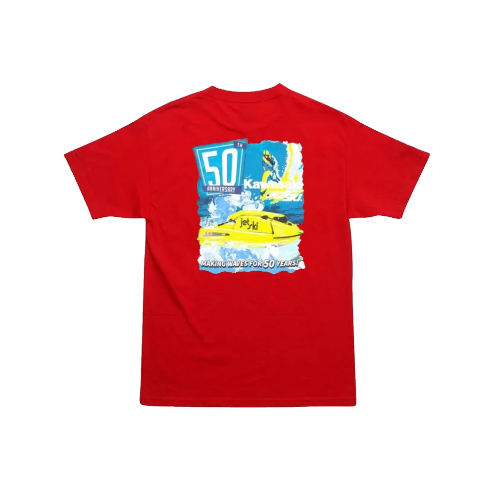 

Kawasaki Jet Ski 50th Anniversary T-Shirt New Outdoor Cycling Summer Classic Tee Adults Exercise Off-road Motorcycle Jersey 2025