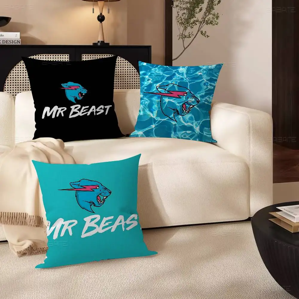Game Blogger Mr-Beasts Pillowcase toon Gift Cushion Cover Bedroom Home Sofa Chair Seat Decor pillow case