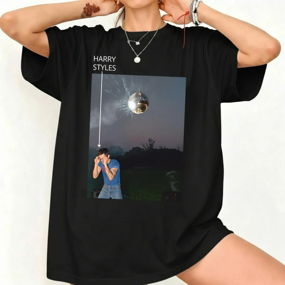 Harry Styles Concert T-shirt Kiss All The Time Disco Periodiek Retro Grafisch T-shirt Popconcert Fan Cadeau Trendy Muziekliefhebber T-shirt