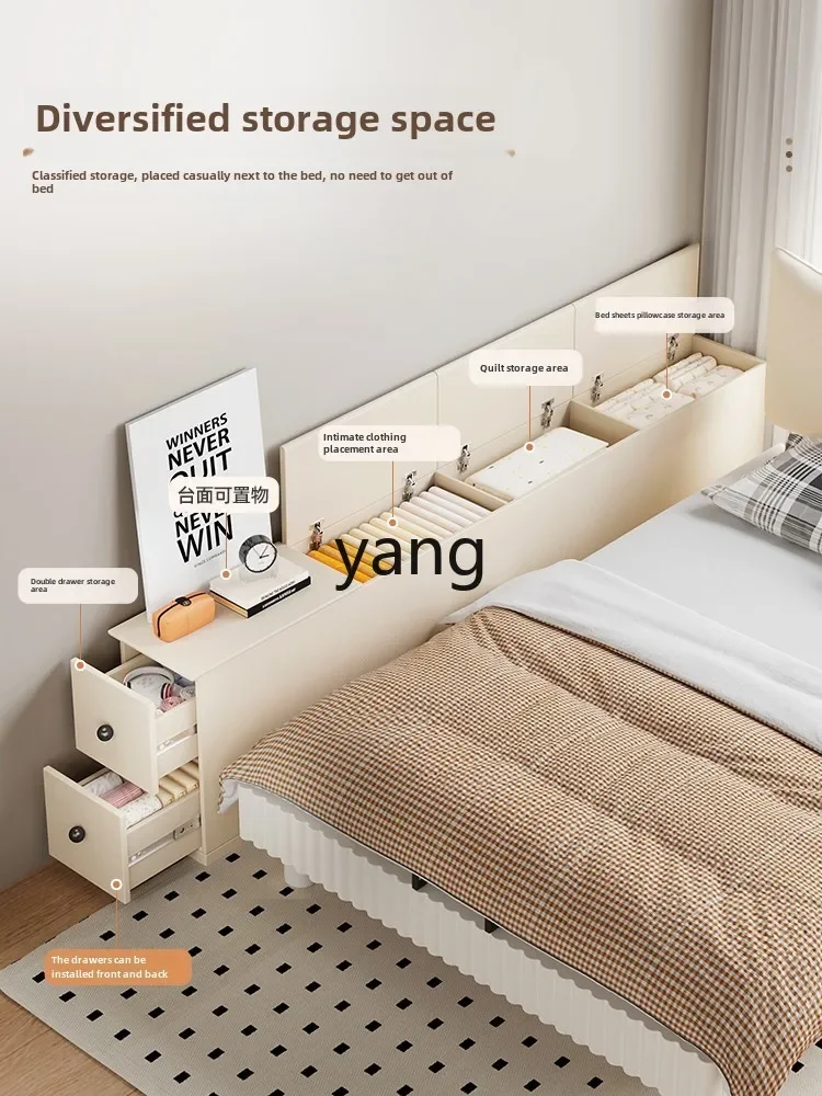 LH solid wood bed edge extremely narrow crevice cabinet bedside crevice cabinet bedroom bedside long strip cabinet