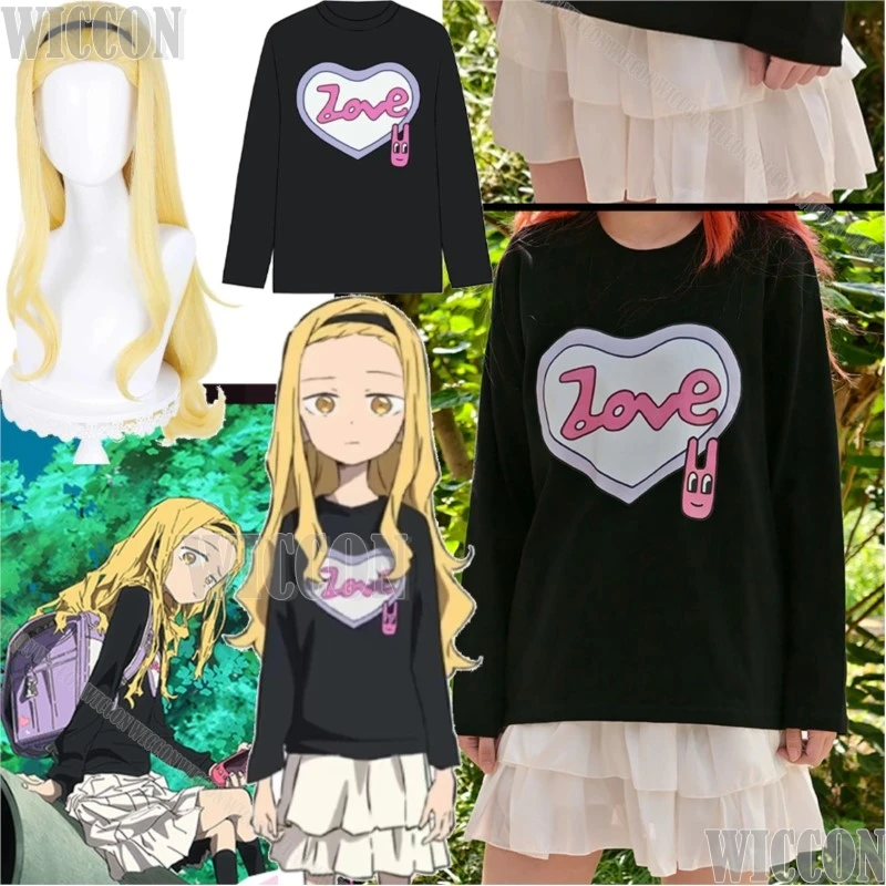 

Кираarazaka Marina, аниме Takopi's Original Sin, парик для косплея, черная рубашка, белая юбка, повязка для волос, костюм для девочек Jirai Kei, вечерние на Хэллоуин