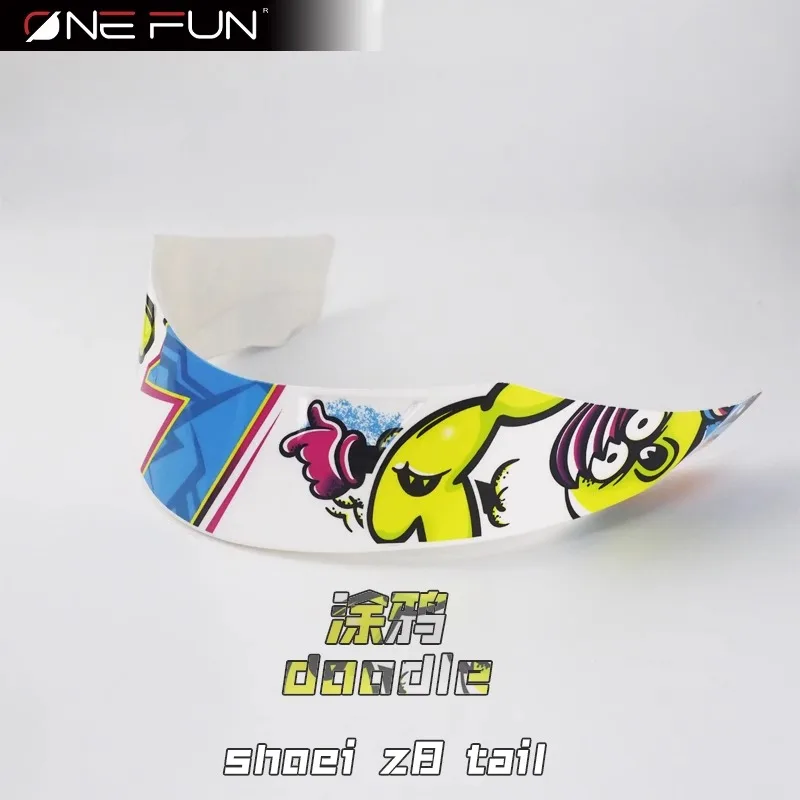 ل SHOEI Z8 NXR2 دراجة نارية الخلفية تقليم الأحمر النمل خوذة سبويلر حالة خربش اكسسوارات الذيل المفسد #2