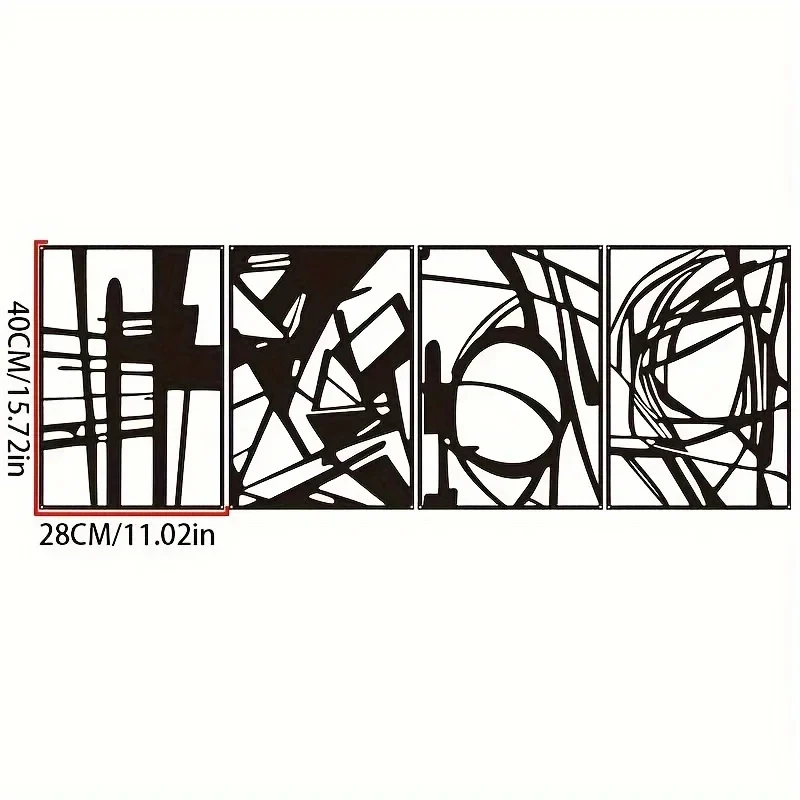 1 Set Metal Abstract Metal Wall Art, Minimalist Decorative Single Line Art Wall Decor Metal Wall Sculpture Modern Wall Decor