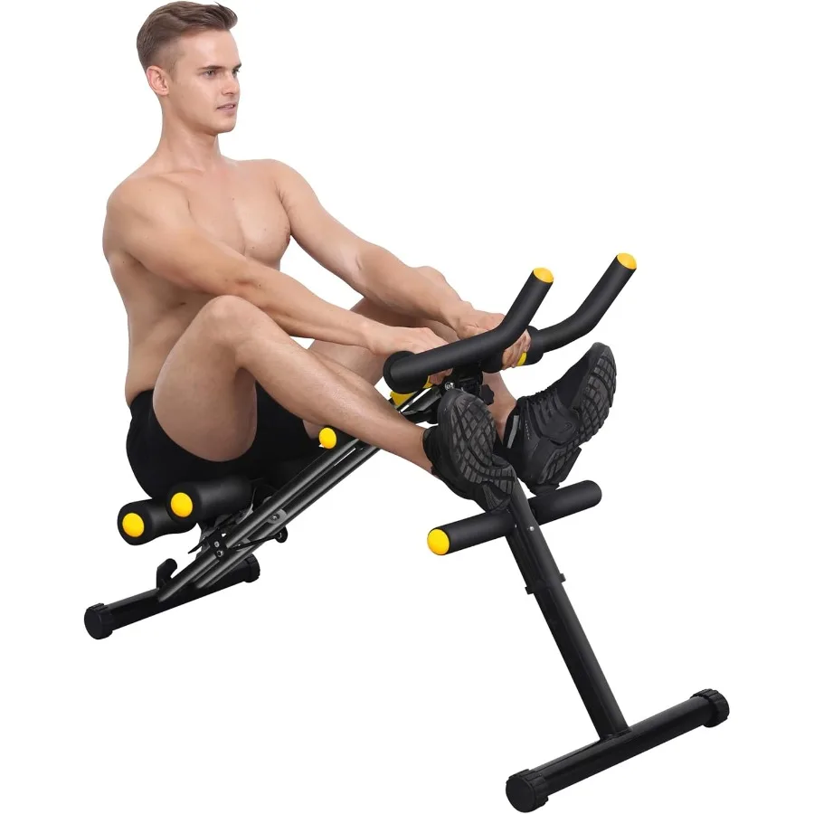 

12 in 1 Foldable Ab Fitness Machine Core Trainer Equipment Height Adjustable Horse Riding Machine Thighs Buttocks Shaper Abdomi