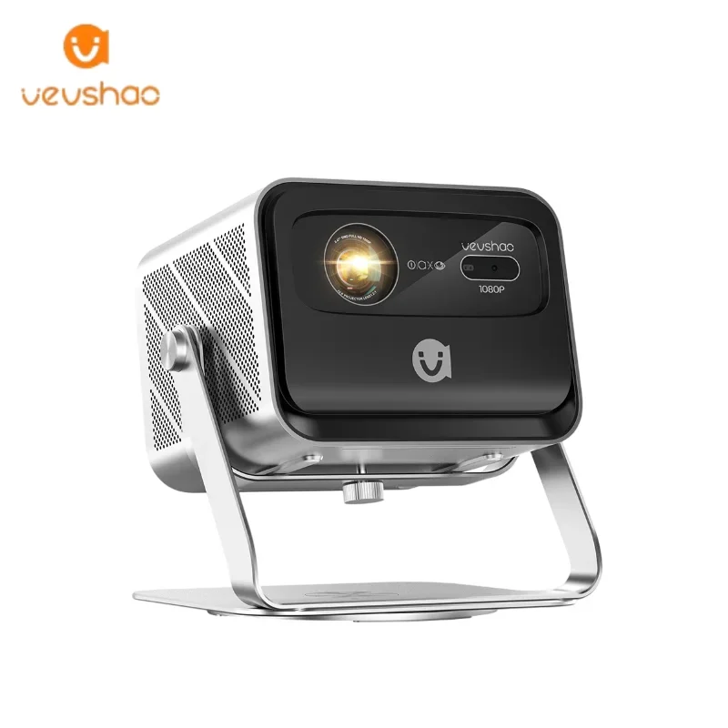 New Arrival V80 Laser TV Projector 4k DLP Projector Portable Day Time 360 Degree Rotation Projector With Holder