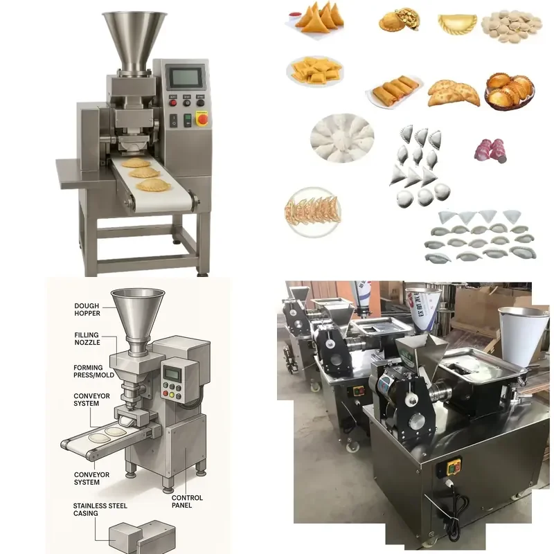 Empanada Pastelito Shapers Intelligent Automated Solutions for Production of Padded Dough Snacks in Kitchens and Bakeries