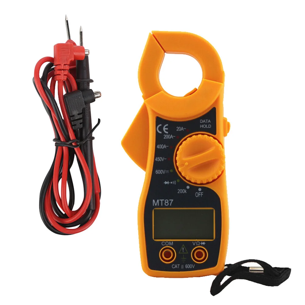 

Mt87 Digital Multimeter Clamp Meter Pincers Current Measuring Meter Random Color Low Indicator Overload Protection Data