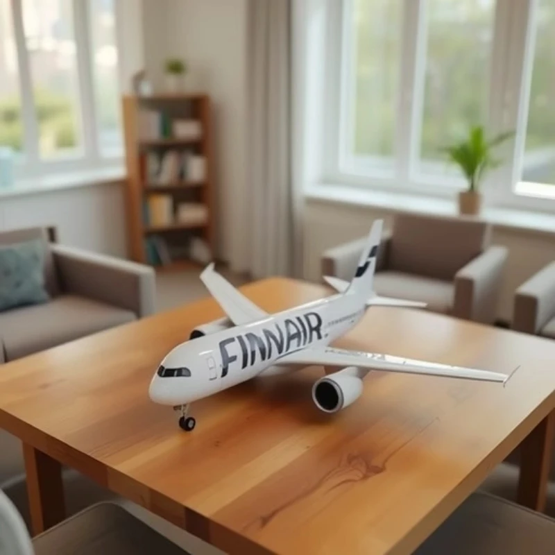 

1/142 Scale 47CM Model FINNAIR Airline Diecast Plastic Resin Airplane Airbus A350 With Light and Wheel Collection Display Gifts