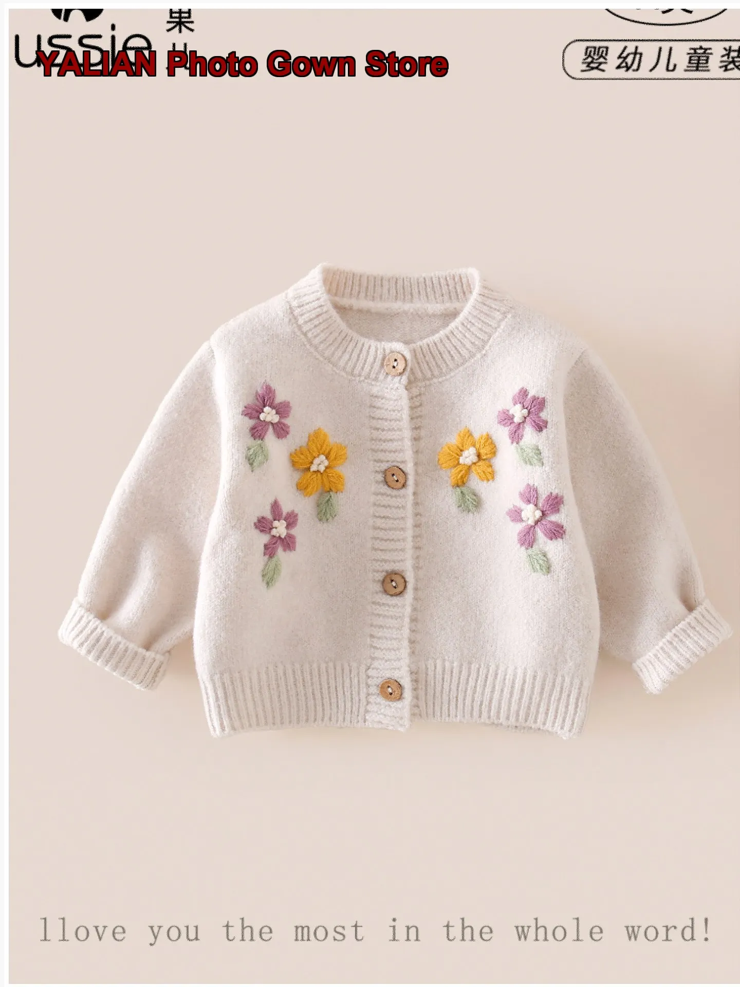 Girls Long Sleeve Knit Top 2026 Autumn Winter Infants Toddlers Knit Sweater Long Sleeves