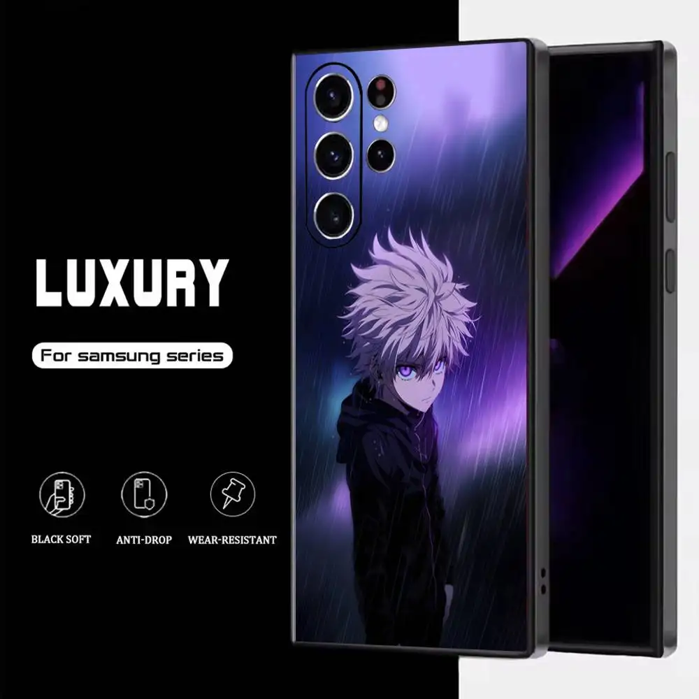 Funda de teléfono K-Killua z-zoldyck para Samsung S25,S24,S23,S22,S21,S20,S10,Ultra,Plus,Lite,FE,funda negra de silicona suave