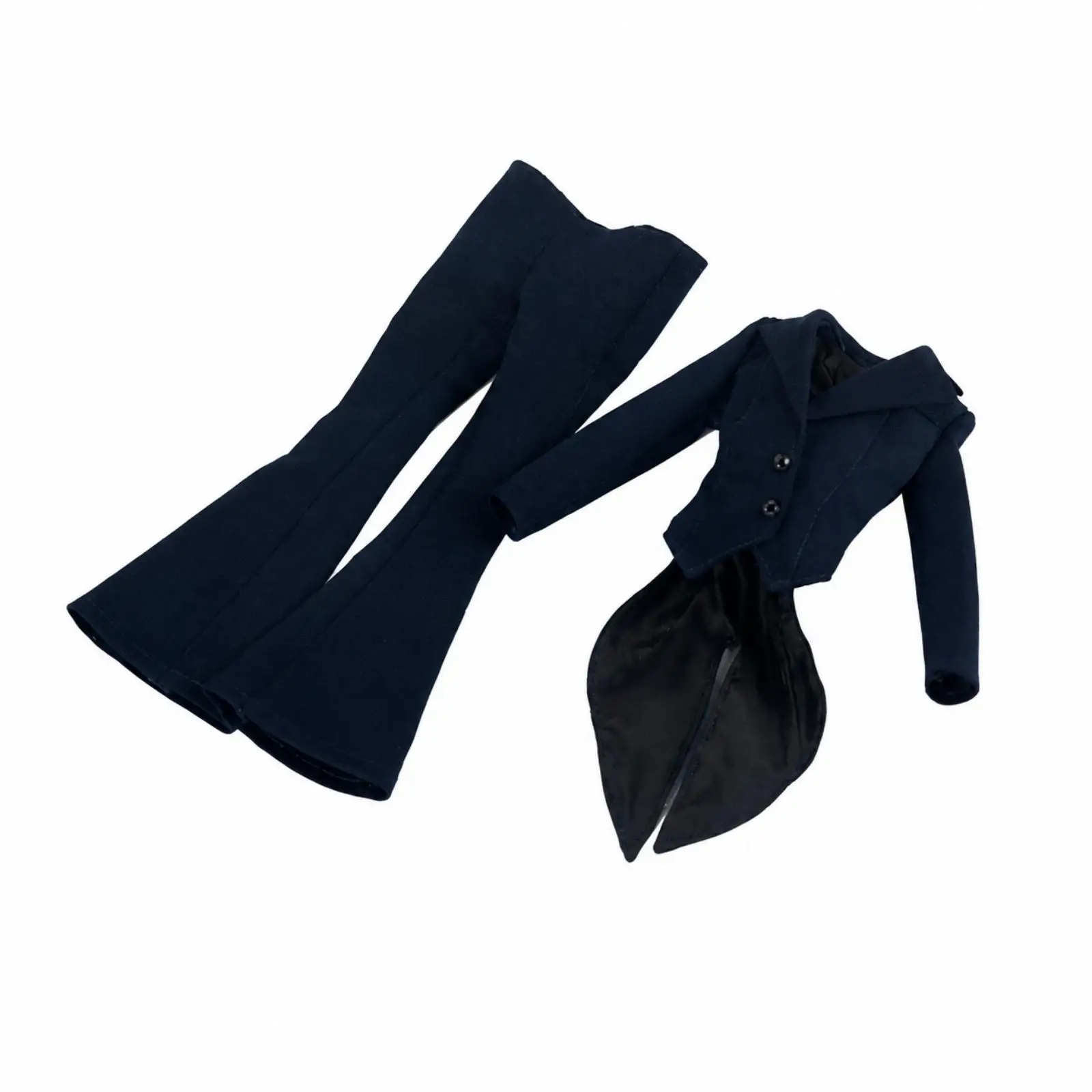 1/6 Scale Women Formal Suit Polyester Doll Clothes Set with Tailored Jacket for 12 Inch Action Figure Styling