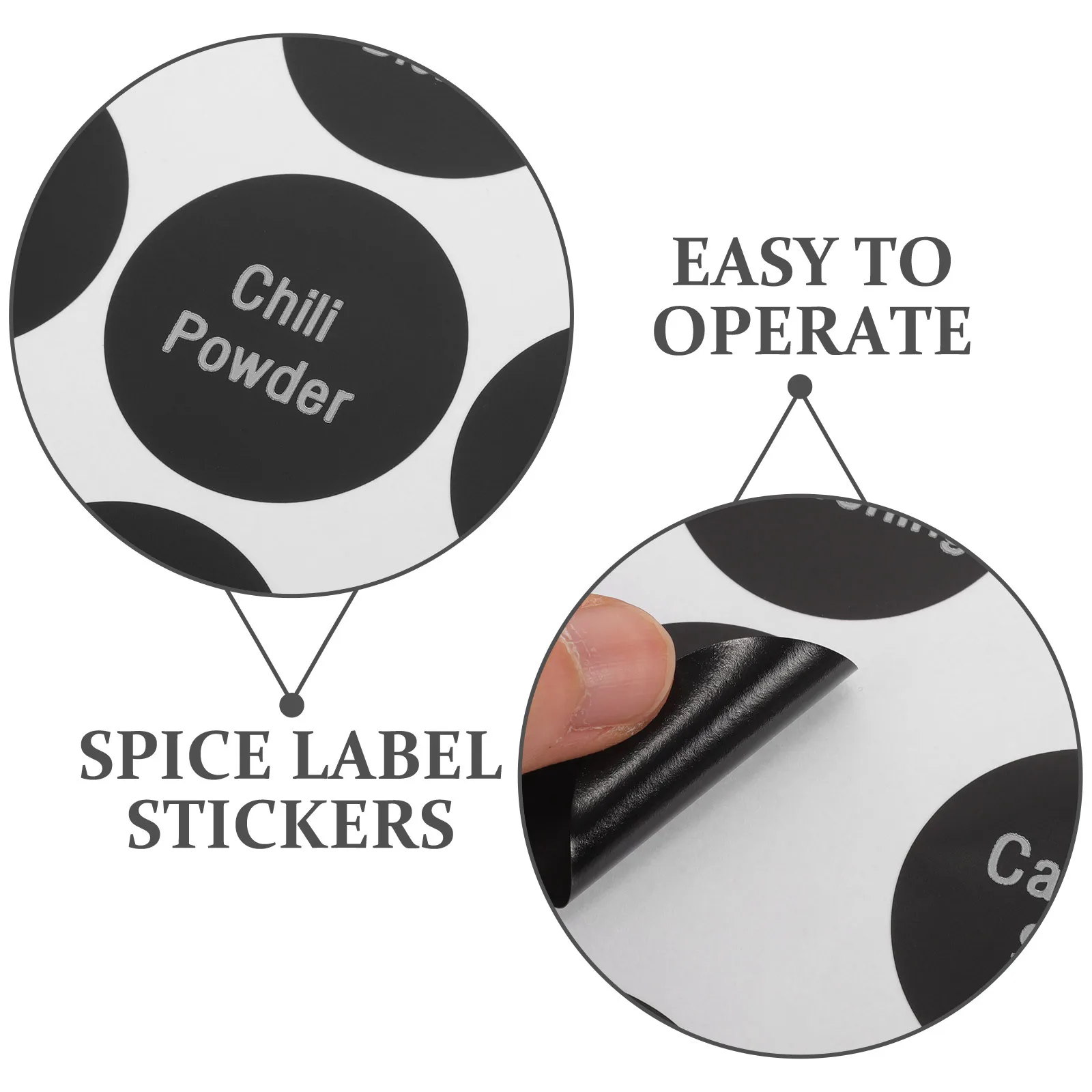 

144pcs Kitchen Jar Labels Seasoning Bottle Stickers Set For Spice Condiment Marking Pantry Organization Round Preprinted Label