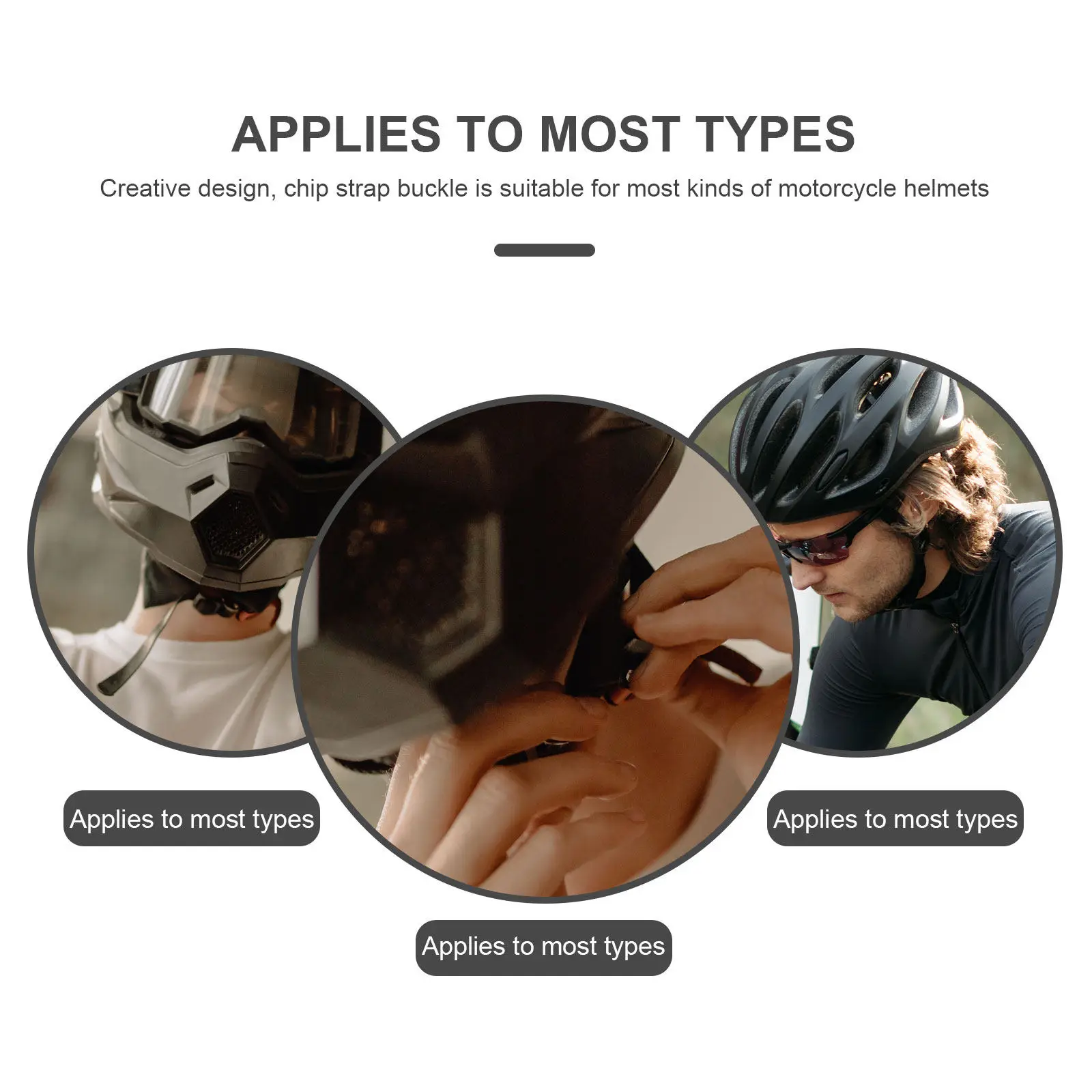 10Pcs Safety Buckles ABS Iron Motorcycle Chin Strap Replacement Buckles Quick Release Adapter Motorcycle