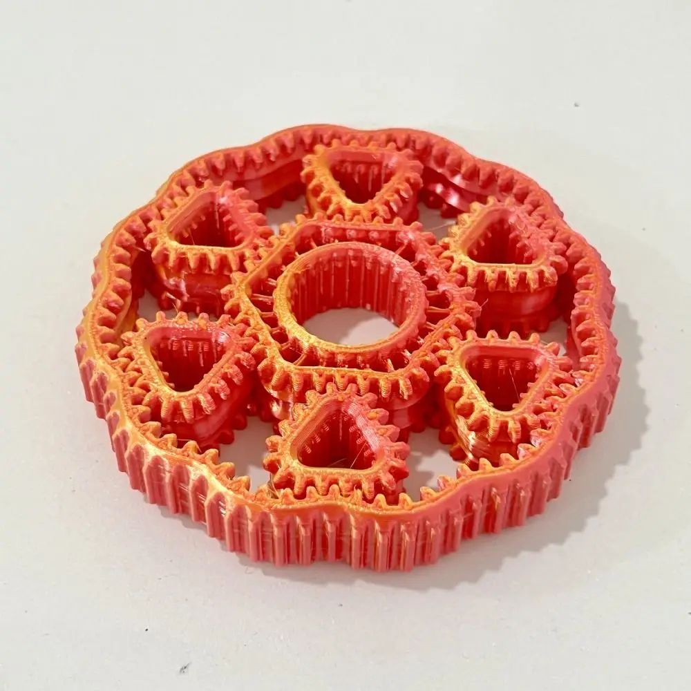 Pressure Reducing 3D Printed Fidget Gear Spin Sensory Plastic Hand Spinner Rotate Gyroscope Gear Fingertip Office