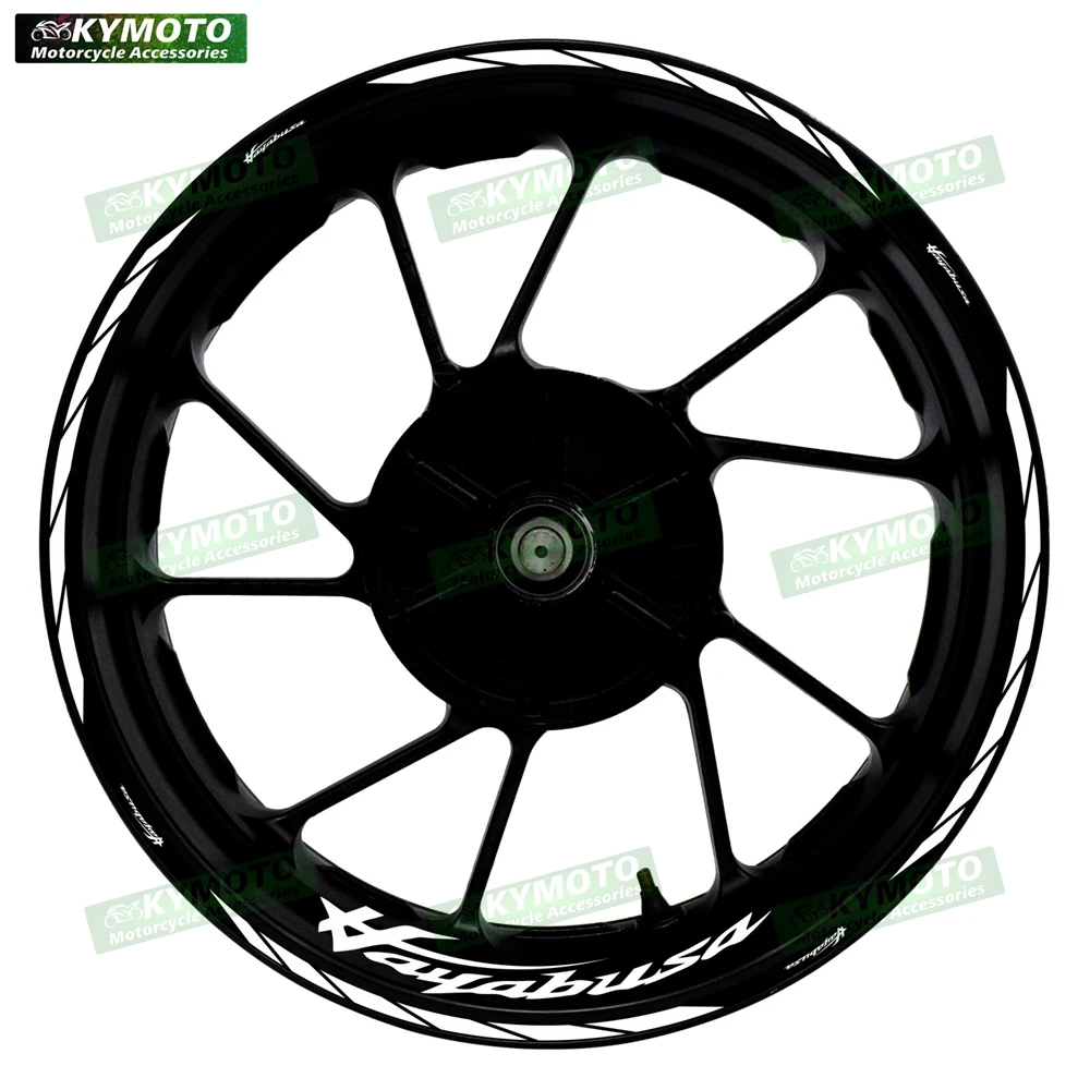 For HAYABUSA  GSXR1300 GSXR 1300 motorcycle 17 inch front and rear wheel stickers waterproof reflective wheel rim stickers