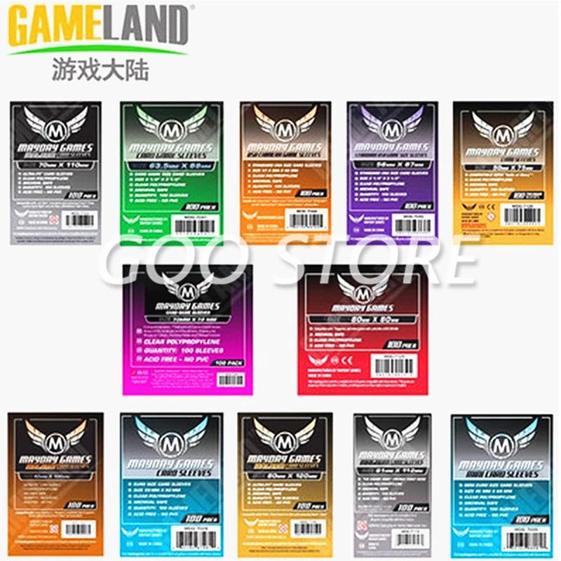 100 Sleeves Board Games MAYDAY Card Game Sleeve Protector protective clear cards sleeves