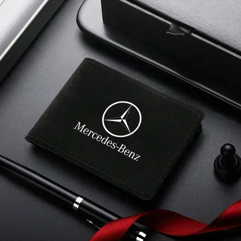 Car Driver License Cover Suede Anti-Fur Car Driving Documents Case Credit Card Holder For Mercedes Benz W210 W211 W212 W221