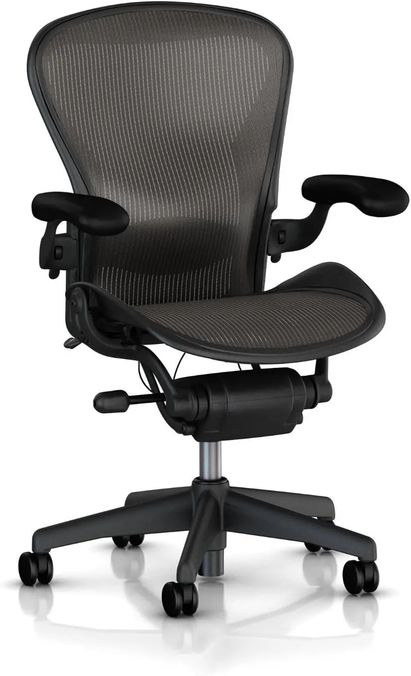 Herman Miller Classic Aeron Chair-Aluminum, Size B Rear tilt Lock/ forward tilt/ lumbar support