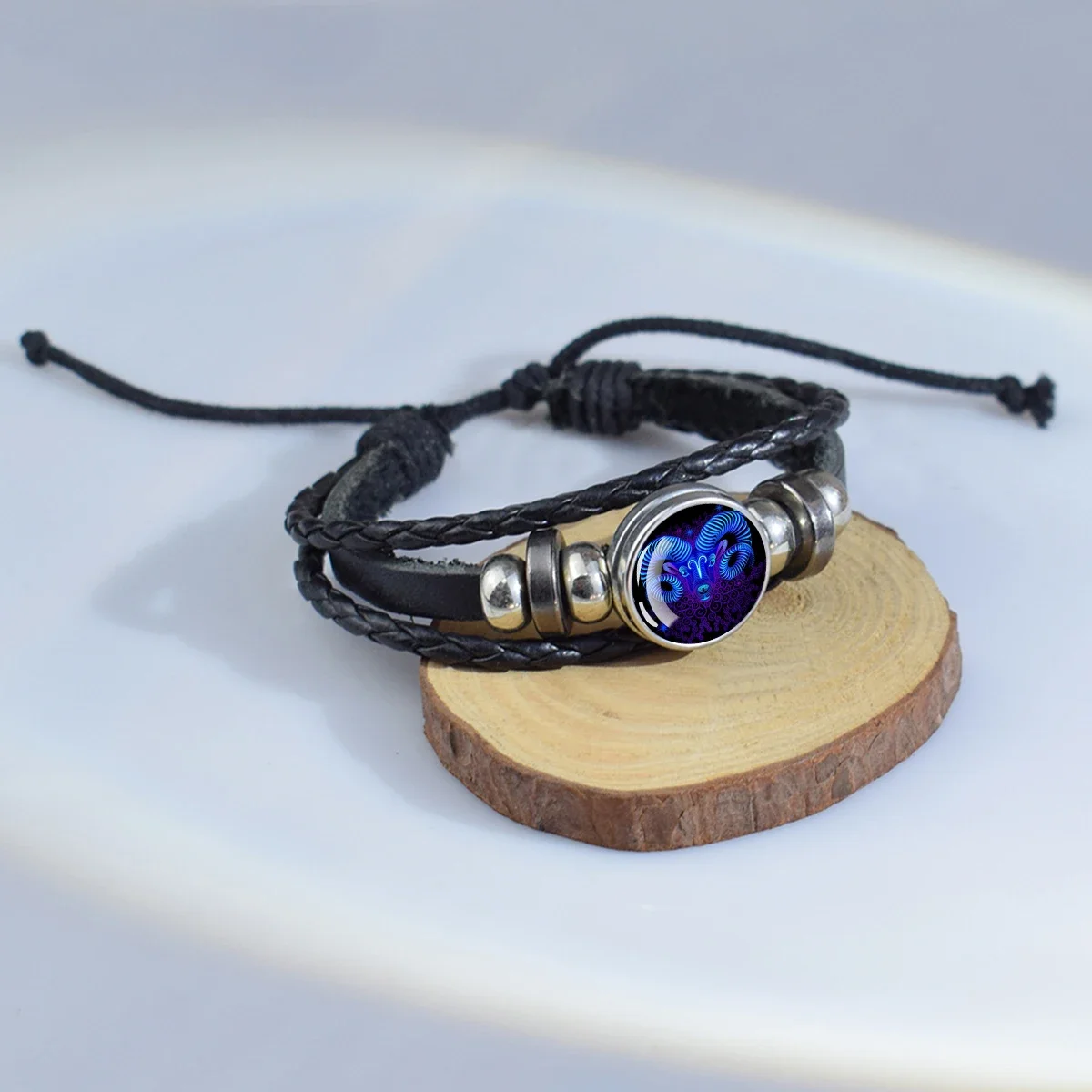 12 كوكبة قبة الزجاج اليدوية سوار قابل للتعديل كوكبة الحمل الجوزاء ليو الجدي زودياك أصدقاء هدية عيد ميلاد