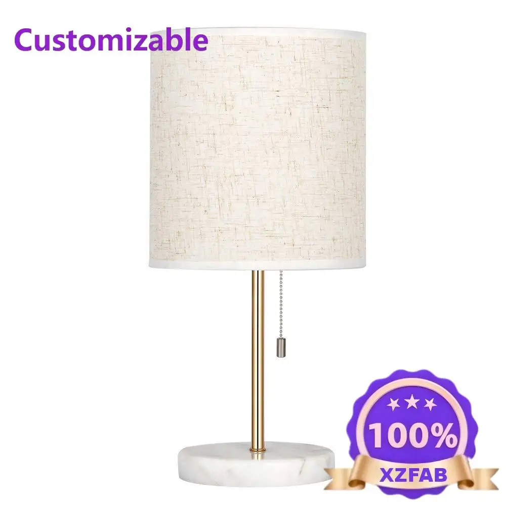 Factory Direct 2026 Bedroom table lamp simple American fabric study bedside zipper table creative new ebay room lamp