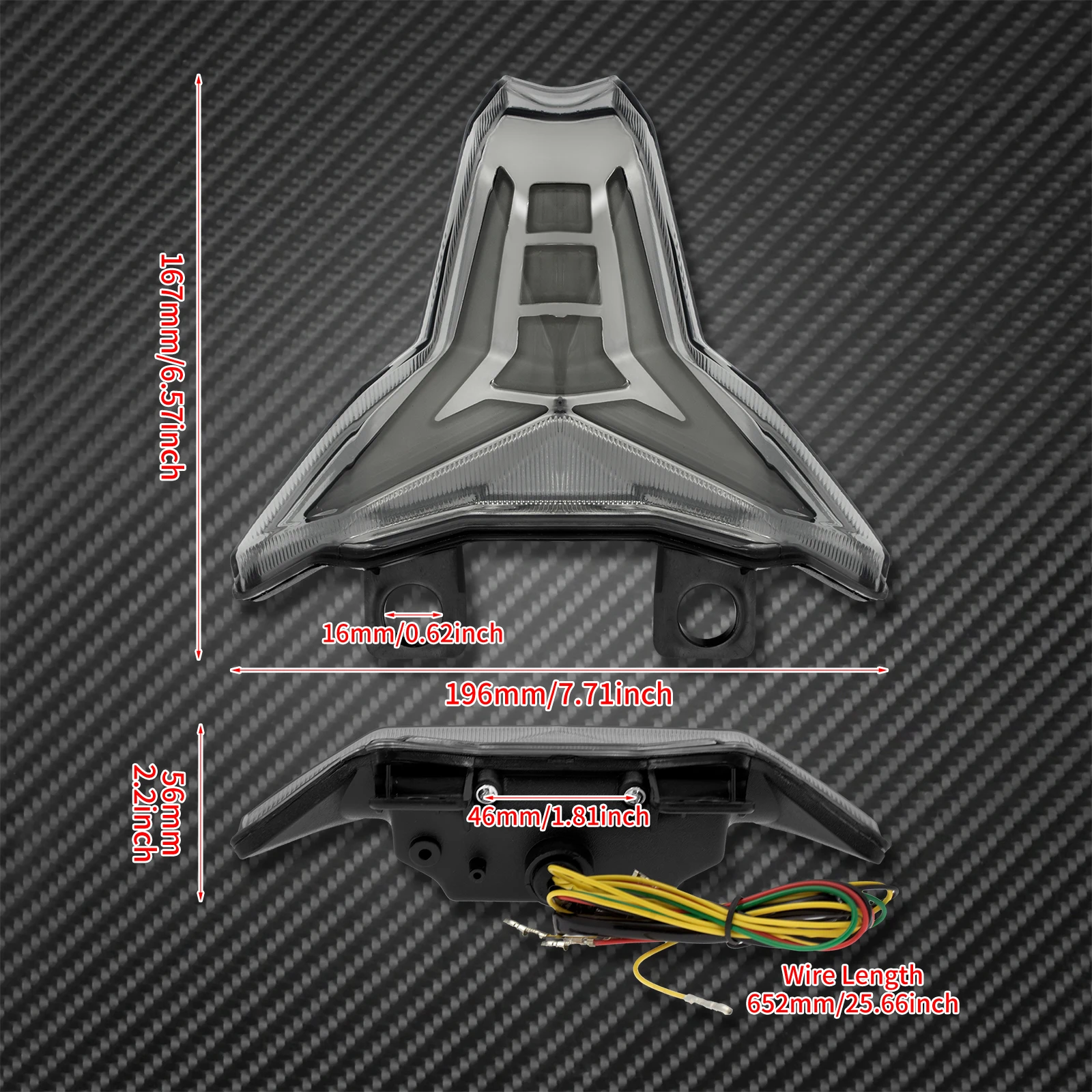 Motorcycle Rear Integrated LED Taillight Turn Signal Brake Run Lamp Tail Light For Kawasaki Z1000 2013-23 Ninja ZX10R ZX6R Z400 image 6