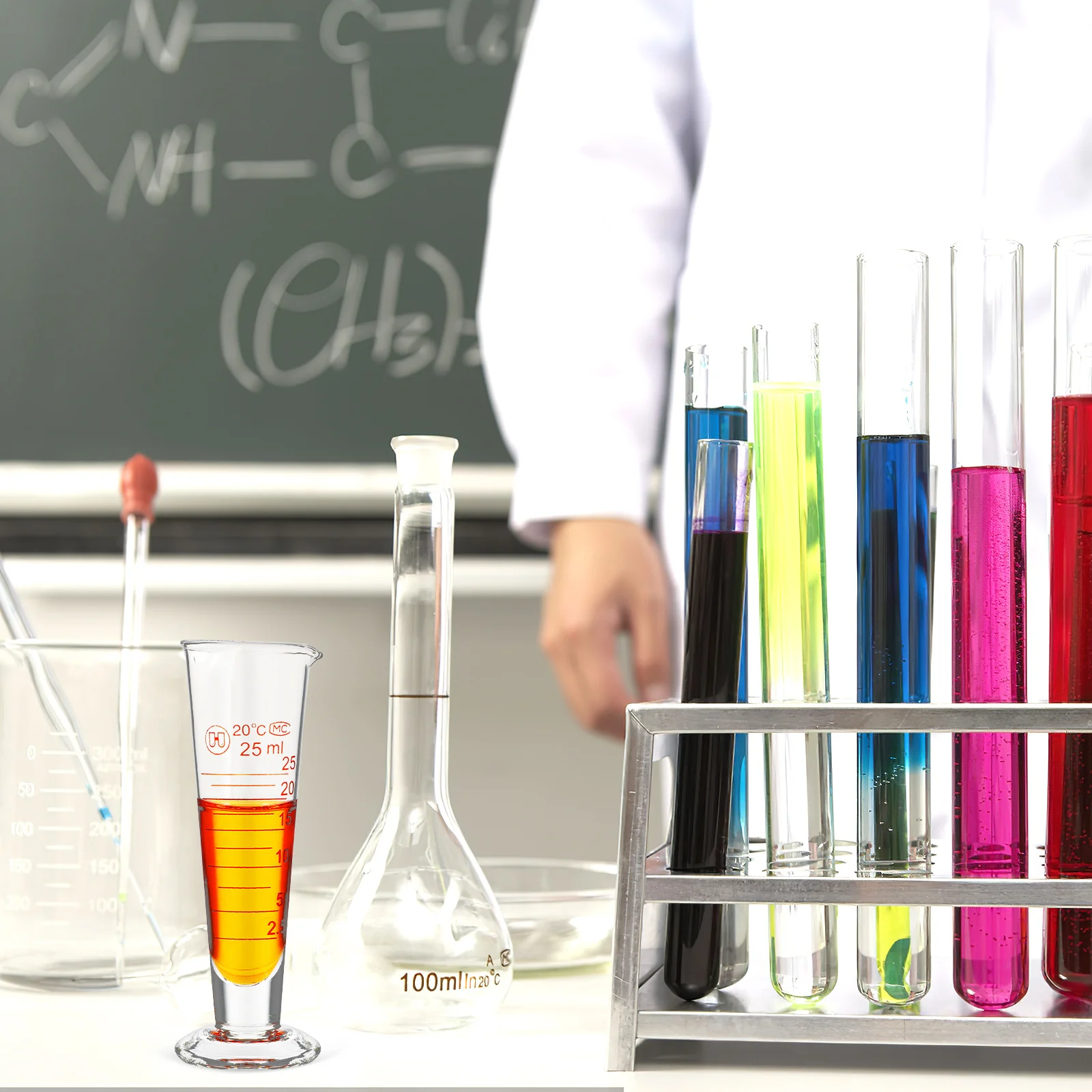 

Glass Measuring Cup 25ml Compact Transparent Graduated Cylinder Liquid Measure Cup Laboratory Beaker Glass Measuring Cups