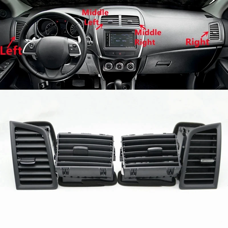 

1 Set Car Left Right Central Dash Air Conditioning A/C Vent Outlet Air Conditioning A/C Vent Outlet For Mitsubishi ASX 2010-2018