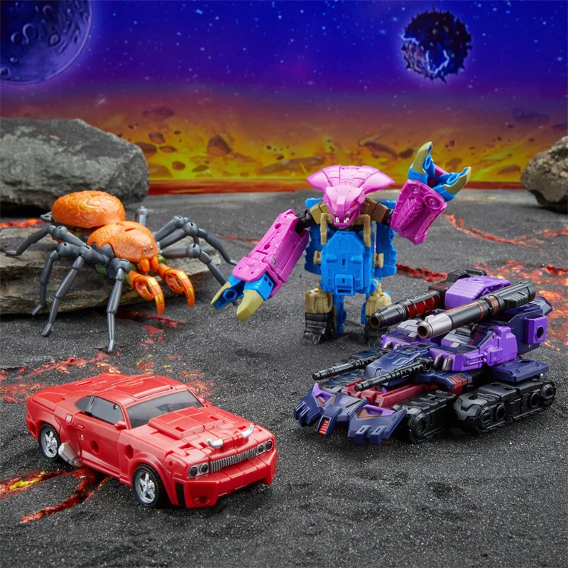 Hasbro Transformers Legacy: figuras de acción de United Versus, paquete de 4 unidades (Cliffjumper, Tarantulas, Squeezeplay, Tarn)