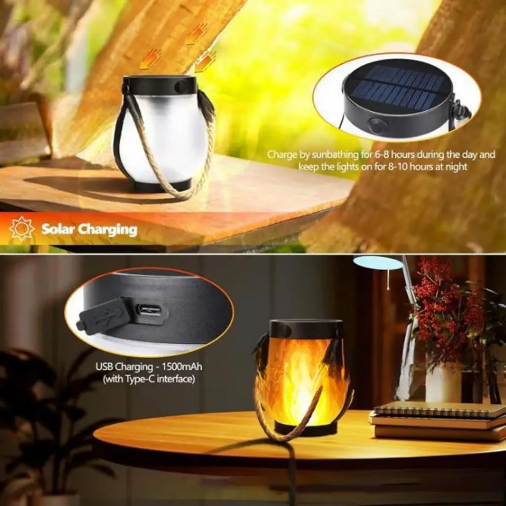 

All-weather Durability Lantern Solar Garden Light Solar Dancing Flame Lantern for Outdoor Decor Waterproof Flickering Garden