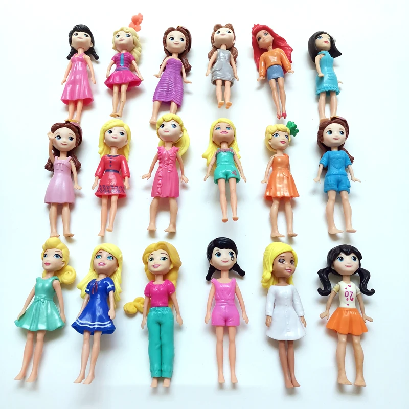 2-10Pcs Retro Classic Girl Princess Dolls Polly Style Collectible Action Figures Play Mate Figurine Toy Gift for Kid Girl