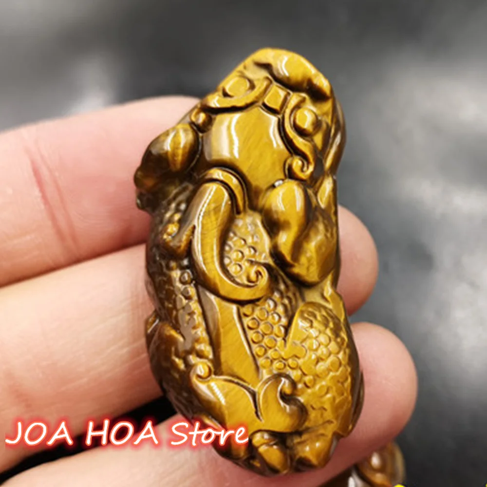 

Natural Dark Green Hand-Carved Zodiac Dragon Male Jade Pendant Delicate Light Play Transparent