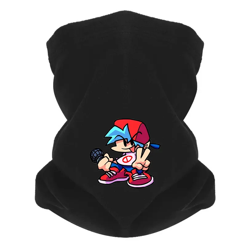 Music microphone red hat blue hair Men Windproof Scarf Mask Neck Gaiter Hat Women cap Headgear Outdoor Keep Warm Winter Multifun
