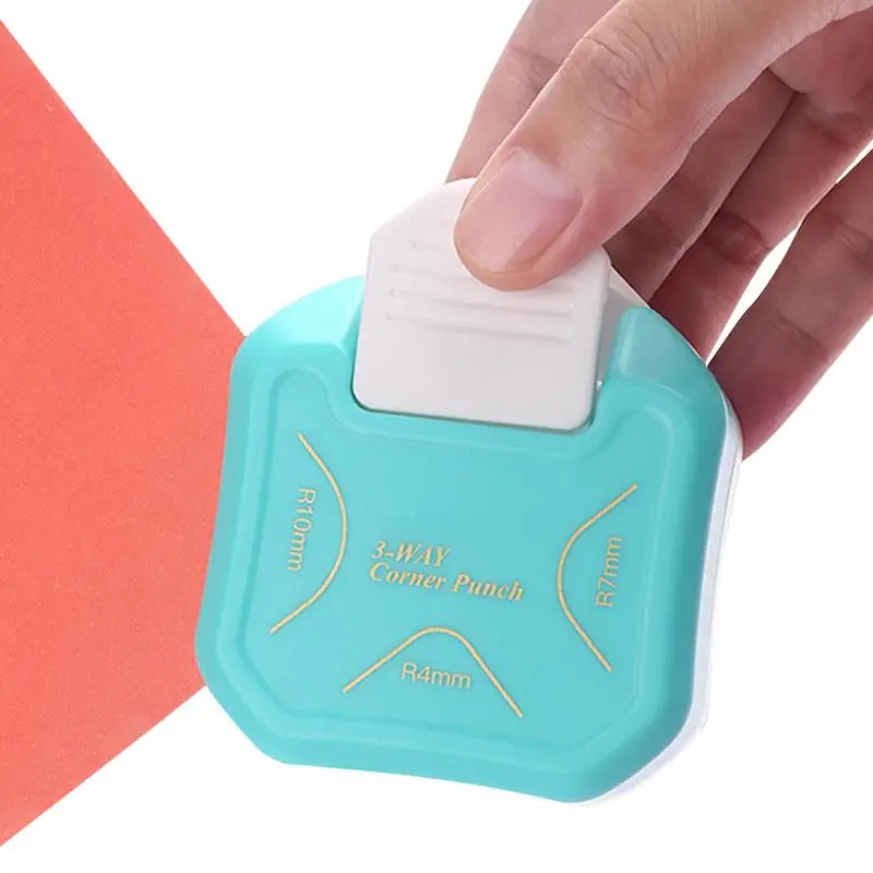 종이 공예 DIY 프로젝트 사진 커터 카드 만들기 및 휴대용 코너 펀치, 3 in 1, R4mm, R7mm, R10mm