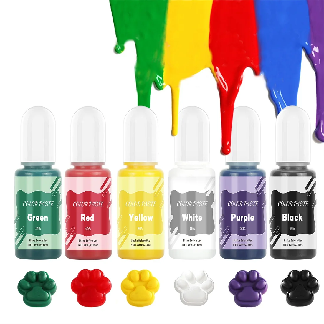 10ml Solid Color Paste High Concentration Pigment Dye DIY Epoxy Resin Mold Gypsum Cement Water-Based Paint Colorant Dye Pigment