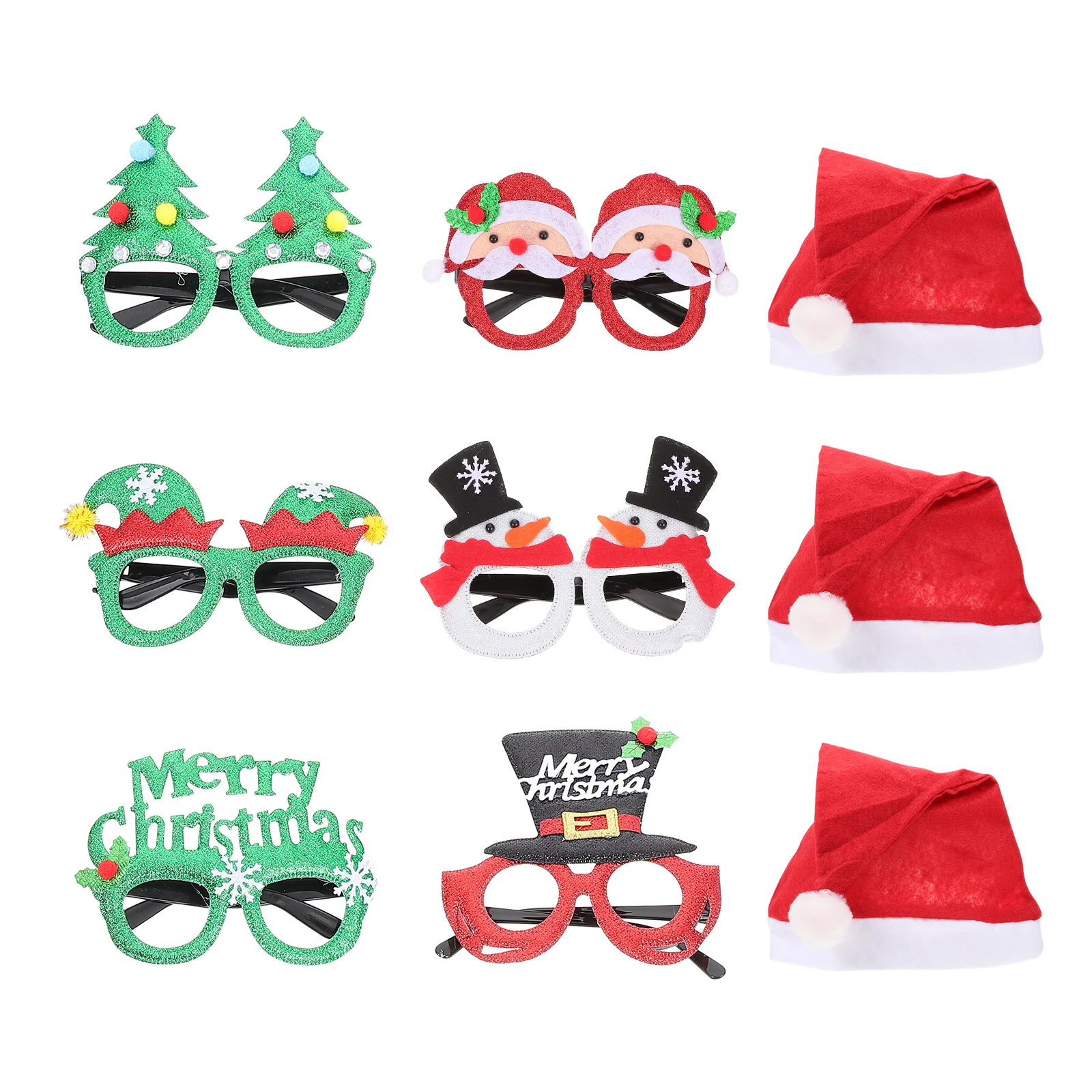 

1 set 1 Set Christmas Party Headdress Glasses Decor Festival Eyewear Xmas Props For Adults Lightweight Holiday Cheer Party