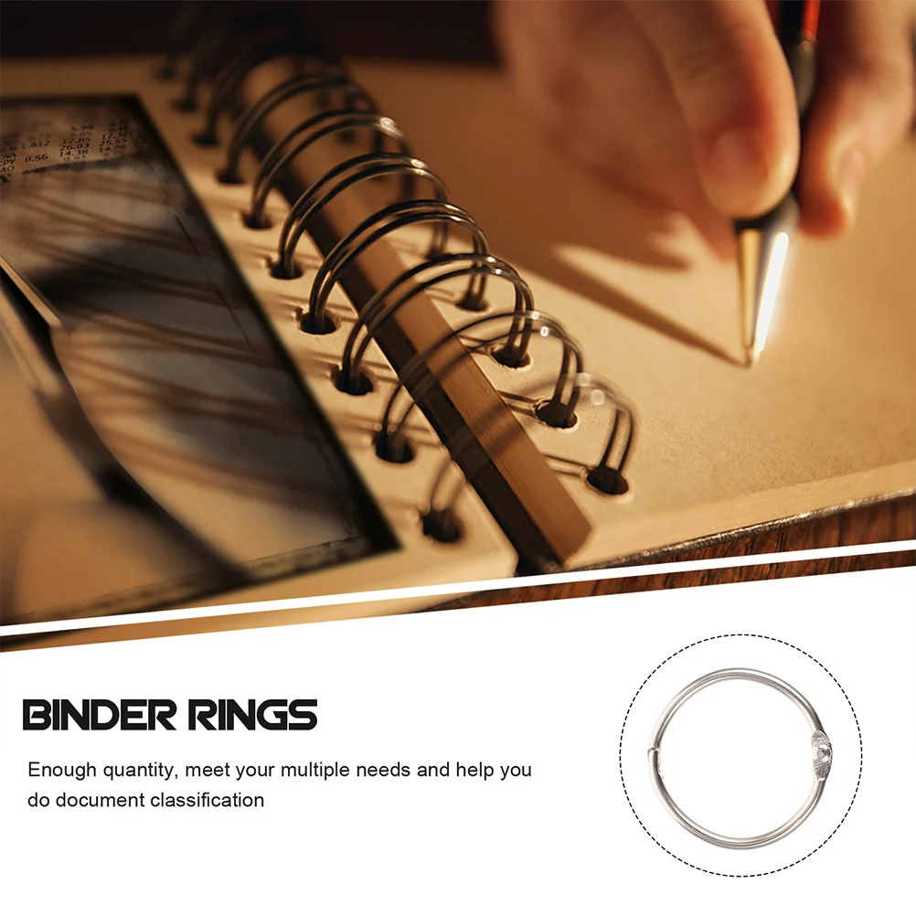 60 Stück Metall-Binderringe, schöne praktische runde Ringe für DIY-Buchplaner, Notizblock, Organizer, Zubehör, Bindering